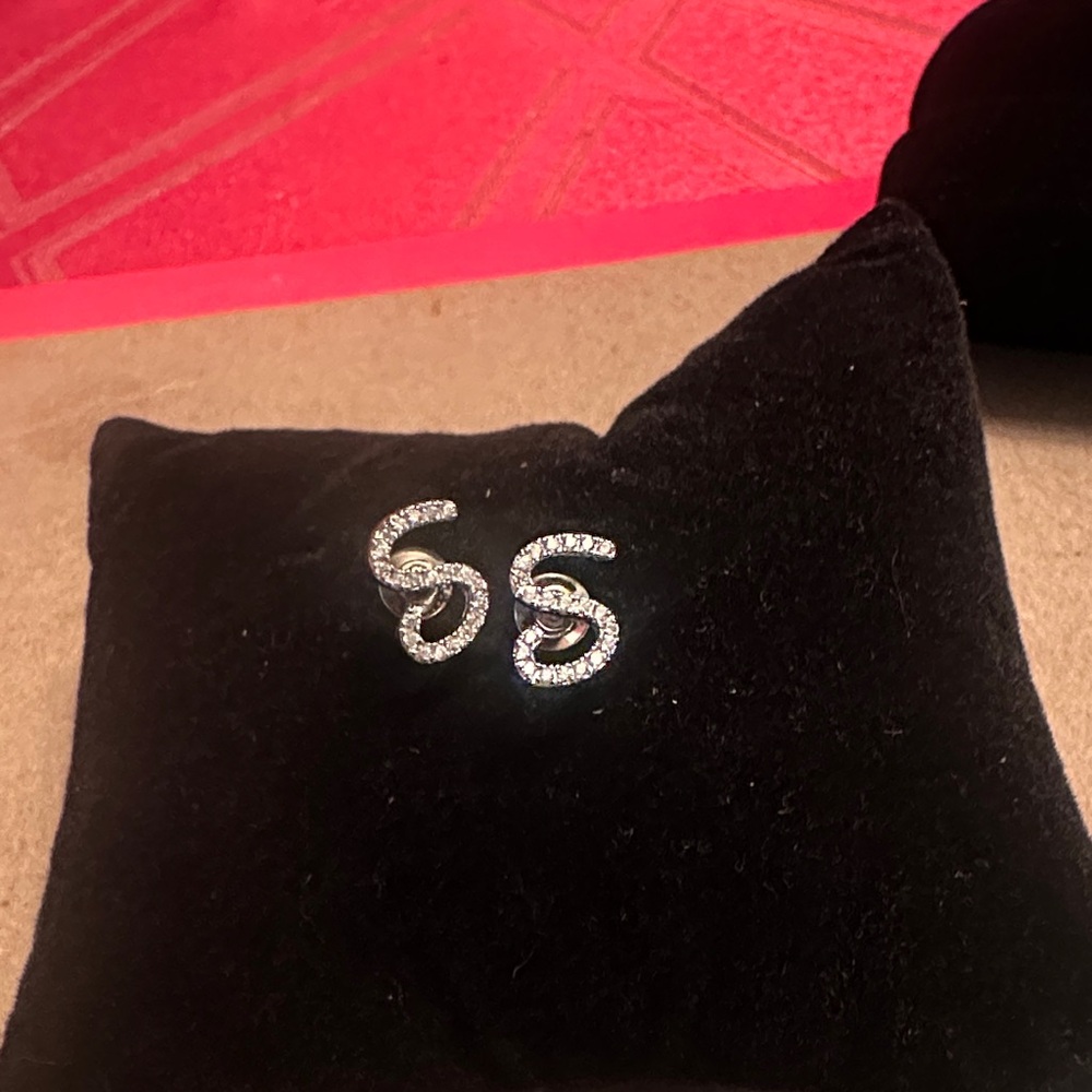 Letter S Crystal Earrings